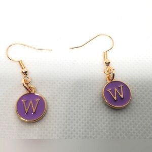7/$10 W Initial Earrings, New